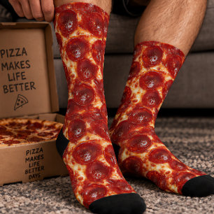 Pepperoni Pizza Sneden Sokken