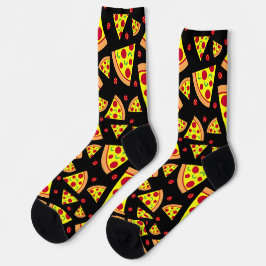Pepperoni Pizza snijdt voedsel patroon Sokken