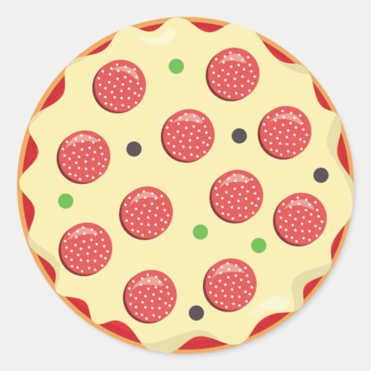 Pepperoni pizza sticker party lol (Voorkant)