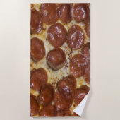 Pepperoni Pizza Strandlaken (Voorkant)