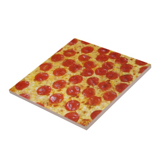 Pepperoni Pizza Tegeltje (Zijkant)