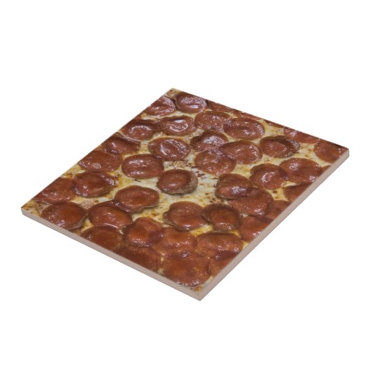 Pepperoni Pizza Tegeltje (Zijkant)