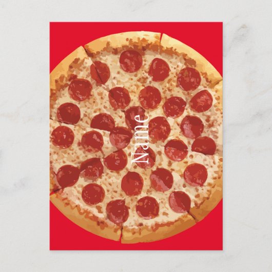 Pepperoni Pizza Thunder_Cove Briefkaart (Voorkant)