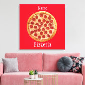 Pepperoni Pizza Thunder_Cove Canvas Afdruk (Insitu (Woonkamer))