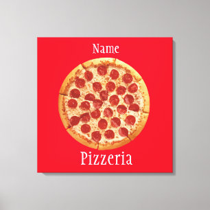 Pepperoni Pizza Thunder_Cove Canvas Afdruk