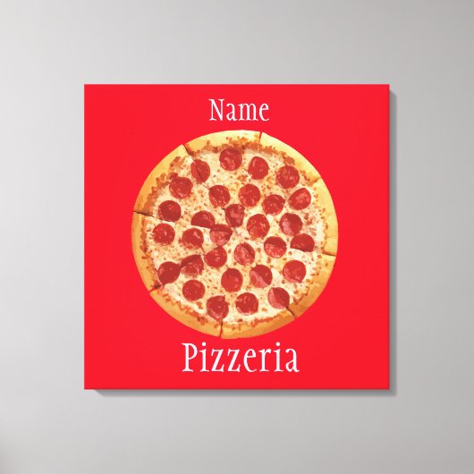 Pepperoni Pizza Thunder_Cove Canvas Afdruk (Voorkant)