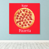 Pepperoni Pizza Thunder_Cove Canvas Afdruk (Insitu (Houten vloer))