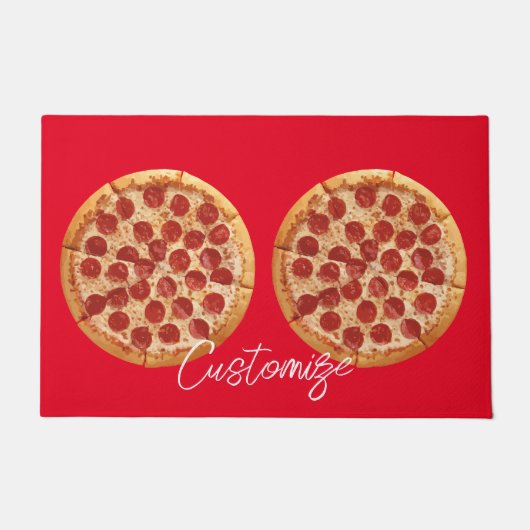 Pepperoni Pizza Thunder_Cove Deurmat (Voorkant)