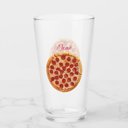 Pepperoni Pizza Thunder_Cove Glas (Voorkant)