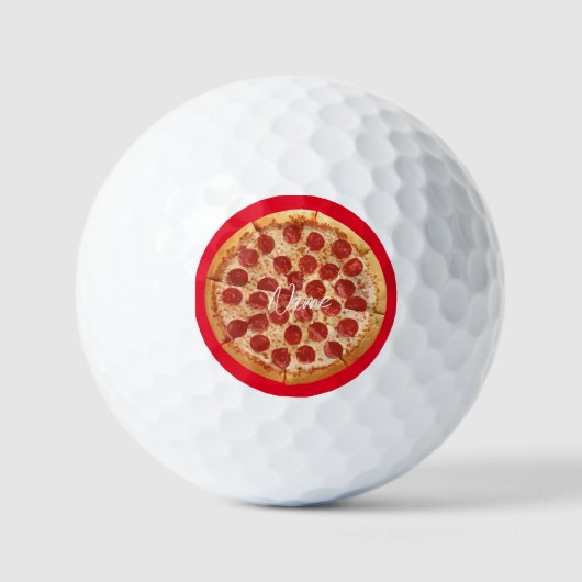 Pepperoni Pizza Thunder_Cove Golfballen (Voorkant)