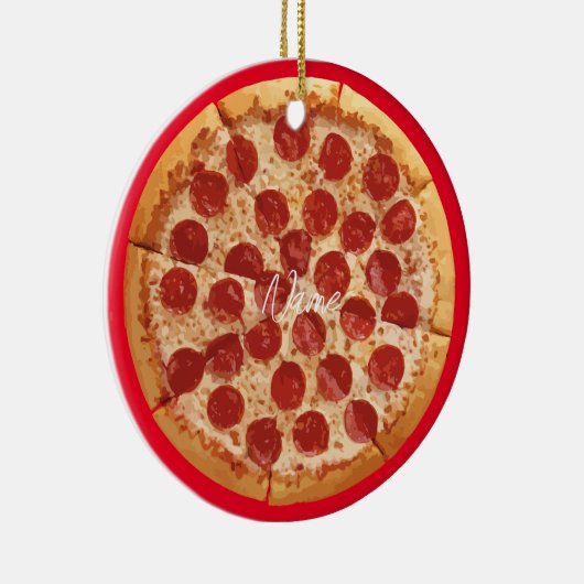 Pepperoni Pizza Thunder_Cove Keramisch Ornament (Rechts)