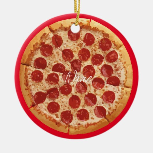Pepperoni Pizza Thunder_Cove Keramisch Ornament (Voorkant)