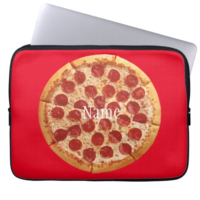 Pepperoni Pizza Thunder_Cove Laptop Sleeve (Voorkant)