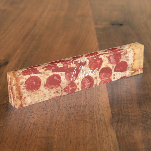 Pepperoni Pizza Thunder_Cove Naambordje (Zijkant)