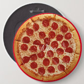 Pepperoni Pizza Thunder_Cove Ronde Button 6,0 Cm (Voorkant /achterkant)