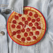 Pepperoni Pizza Thunder_Cove Ronde Button 6,0 Cm (In situ)