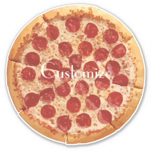 Pepperoni Pizza Thunder_Cove Sticker (Voorkant)