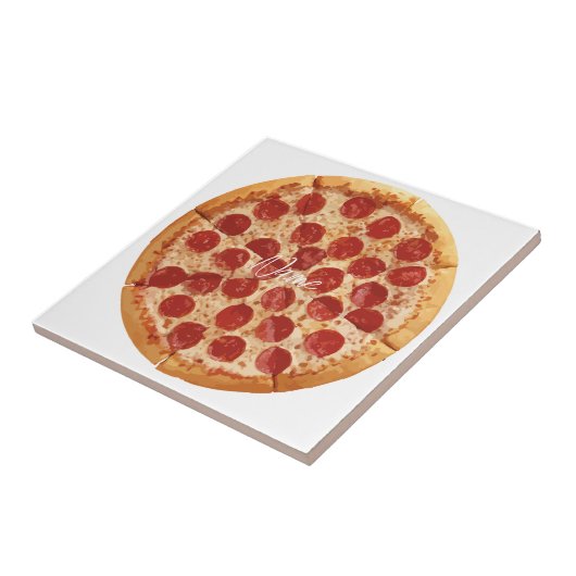 Pepperoni Pizza Thunder_Cove Tegeltje (Zijkant)
