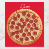 Pepperoni Pizza Thunder_Cove Wijn Etiket (Enkel label)