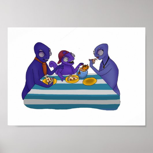 Pepperoni Pizza Time Poster (Voorkant)