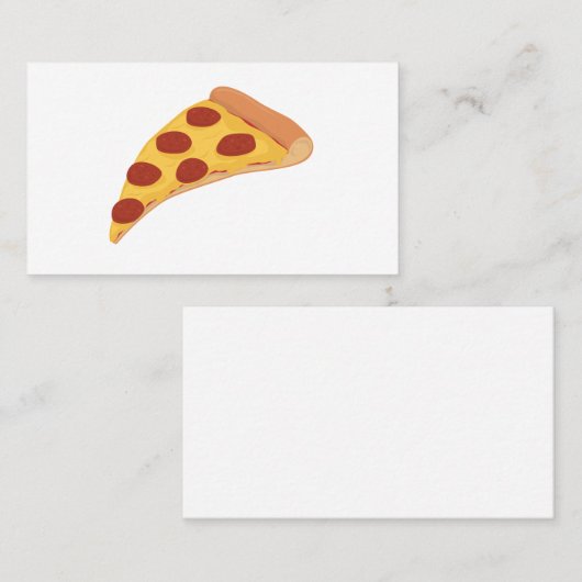 Pepperoni pizza visitekaartje (Voorkant / Achterkant)