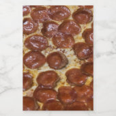 Pepperoni Pizza Voedselcontainer Etiket (Enkel label)