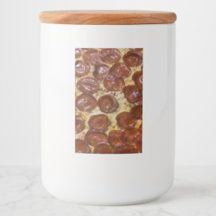 Pepperoni Pizza Voedselcontainer Etiket