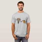 Pepperoni Pizza VS Taco: Mexicaans versus Italiaan T-shirt (Voorkant volledig)
