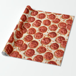 Pepperoni Pizza Wrapping Paper Cadeaupapier