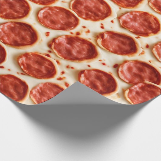 Pepperoni Pizza Wrapping Paper Cadeaupapier (Hoek)