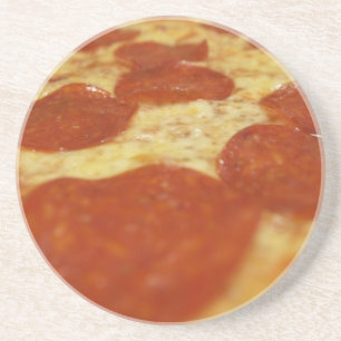 pepperoni pizza zandsteen onderzetter