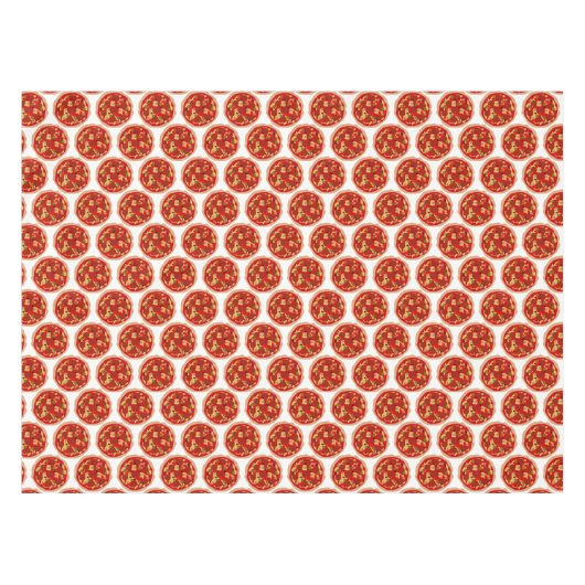 Pepperoni pizzapatonnetje tafelkleed (Voorkant (Horizontaal))