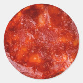 Pepperoni-Sticker Ronde Sticker (Voorkant)