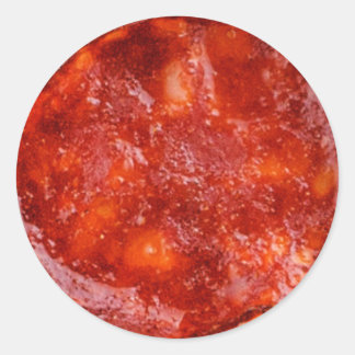 Pepperoni-Sticker Ronde Sticker
