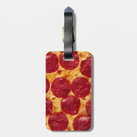 pepperonis pizza bagagelabel (Achterkant verticaal)