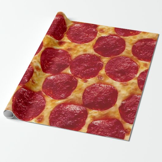 pepperonis pizza cadeaupapier (Uitgerold)