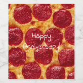 Pepperonis Pizza Jubileum Wijn Etiket (Enkel label)