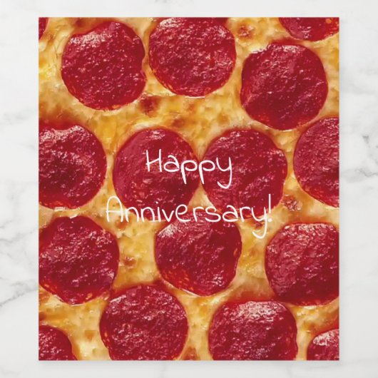 Pepperonis Pizza Jubileum Wijn Etiket (Enkel label)