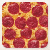 pepperonis pizza kartonnen onderzetters (Voorkant)