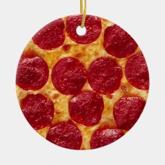 pepperonis pizza keramisch ornament (Voorkant)