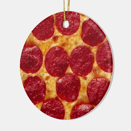 pepperonis pizza keramisch ornament (Links)