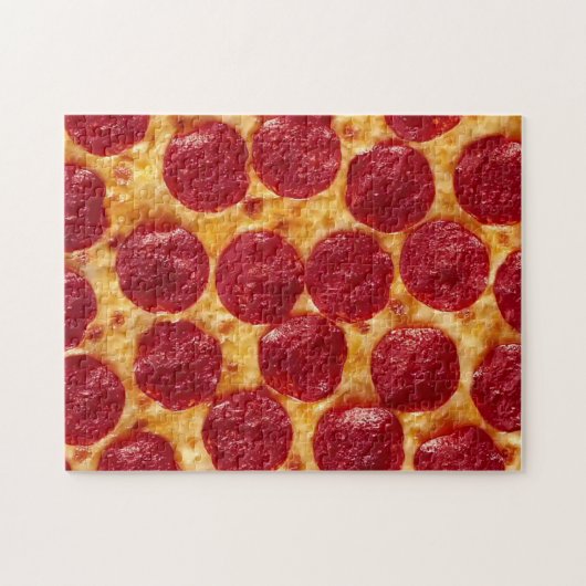 pepperonis pizza legpuzzel (Horizontaal)