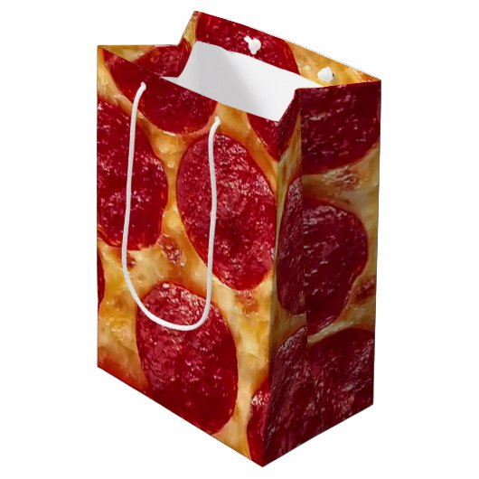 pepperonis pizza medium cadeauzakje (Voorkant Gekanteld)