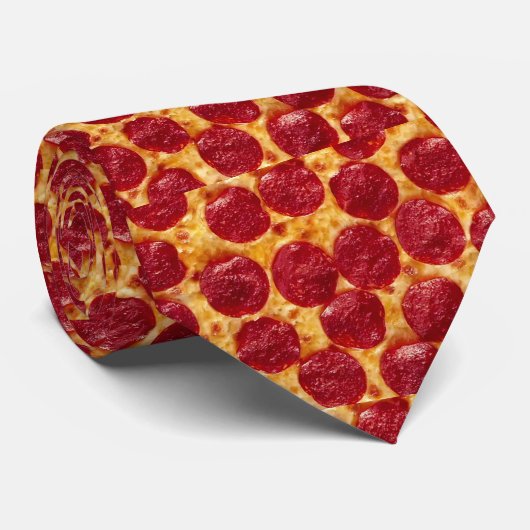 pepperonis pizza stropdas (Opgerold)