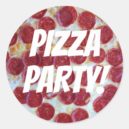 Pepperponi Foto Pizza Party Ronde Sticker (Voorkant)