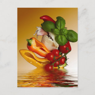 Peppers Basil Tomaten Knoflook Briefkaart