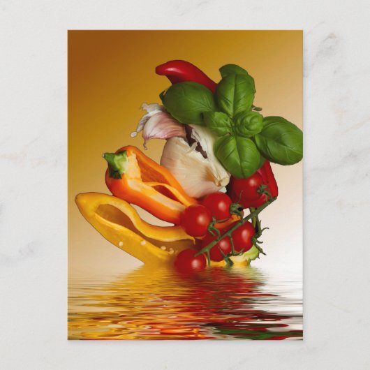 Peppers Basil Tomaten Knoflook Briefkaart (Voorkant)