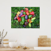 Peppers en leder poster (Keuken)