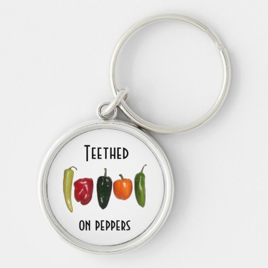 Peppers in een rij sleutelhanger (Voorkant)