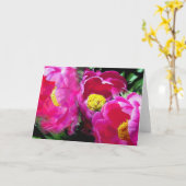Pepper's Magenta Peony Garden Kaart (Gele Bloem)